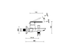 Bộ trộn nổi 2 đường nước ECO Hafele 485.61.039