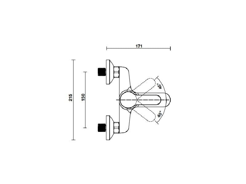 Bộ trộn nổi 2 đường nước ECO Hafele 485.61.039