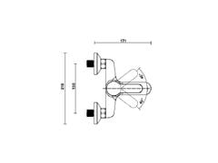 Bộ trộn nổi 2 đường nước ECO Hafele 485.61.039