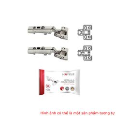 Bản lề giảm chấn DIY Hafele – Trùm ngoài - Đế lắp nhấn 493.03.020