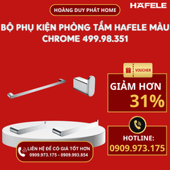 Bộ phụ kiện phòng tắm Häfele màu Chrome 499.98.351