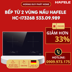 Bếp từ Hafele 2 vùng nấu HC-I7326B 533.09.989