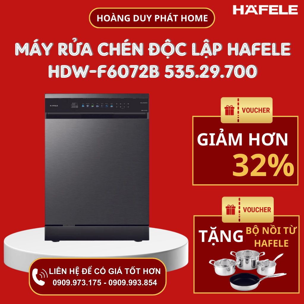 Máy rửa chén độc lập Hafele HDW-F6072B 535.29.700