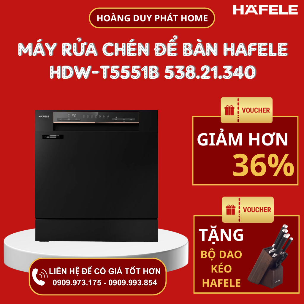 Máy rửa chén để bàn Hafele HDW-T5551B 538.21.340