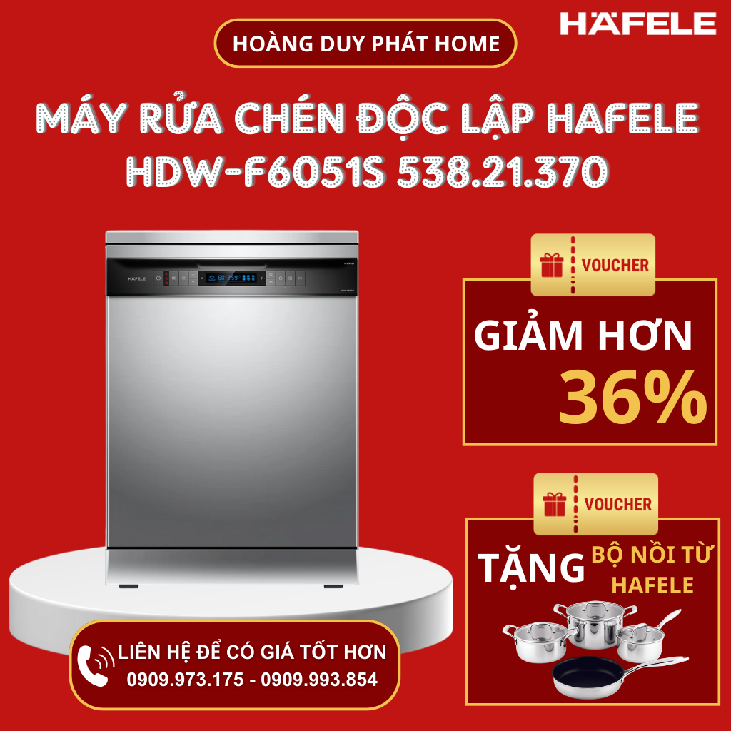 Máy rửa chén độc lập Hafele HDW-F6051S 538.21.370