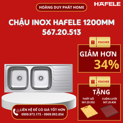 Chậu rửa chén Hafele 1200mm HS20-SSD2R90 567.20.513