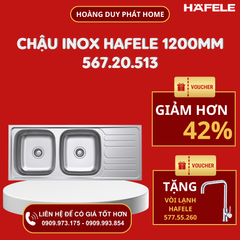 Chậu rửa chén Hafele 1200mm HS20-SSD2R90 567.20.513