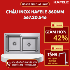 Chậu rửa chén Hafele 860mm HS20-SSN2S90L 567.20.546