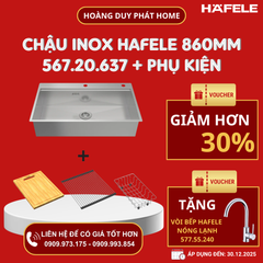 Chậu Inox Hafele 860mm HS24-SSN1S-8650 567.20.637