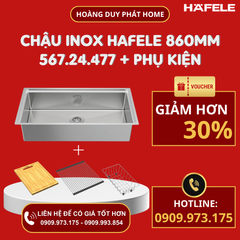 Chậu Inox Hafele 860mm HS24-SSN1S-8644 567.24.477