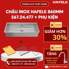 Chậu Inox Hafele 860mm HS24-SSN1S-8644 567.24.477