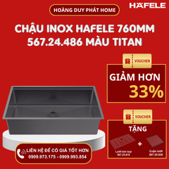 Chậu rửa chén Hafele 760mm HS25-SSN1S-7644 màu Titan 567.24.486