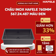 Chậu rửa chén Hafele 760mm HS25-SSN1S-7644 màu Đen 567.24.487