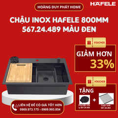 Chậu rửa chén Hafele 800mm HS25-SSN1S-8052 màu Đen 567.24.489