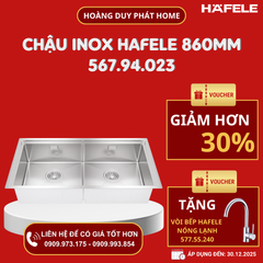 Chậu inox Hafele 860mm WS R10 HS25-SSN2S-8644 567.94.023