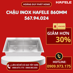 Chậu Inox Hafele 860mm WS R10 HS25-SSN2S-8650 567.94.024