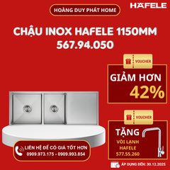 Chậu rửa chén Hafele 1150mm HS21-SSD2S90L 567.94.050