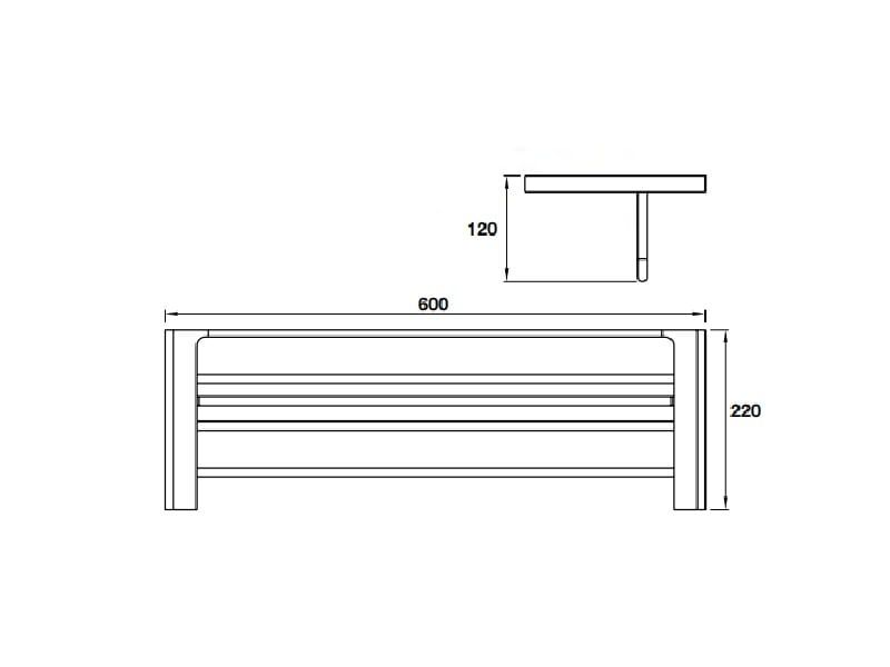 Kệ để khăn tắm SUS 600 CHIBA Hafele 580.87.512