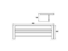 Kệ để khăn tắm SUS 600 CHIBA Hafele 580.87.512