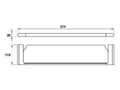 Kệ kính CHIBA Hafele 580.87.530