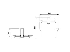 Giá treo giấy vệ sinh có nắp CHIBA Hafele 580.87.540