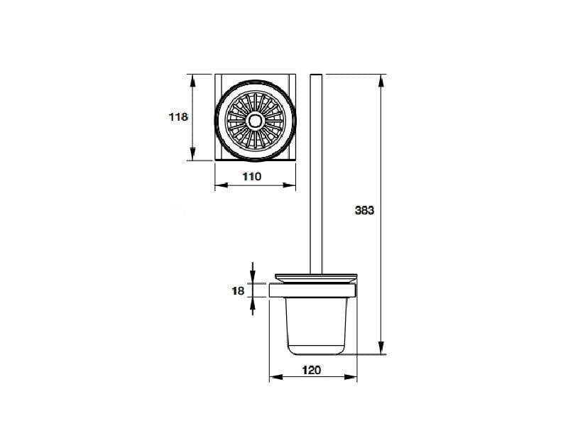 Giá treo cọ vệ sinh CHIBA Hafele 580.87.570