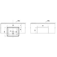 Chậu sứ bán âm 480x370x130 Hafele 588.44.041