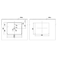 Chậu sứ vành nổi 505x420x55 Hafele 588.44.042