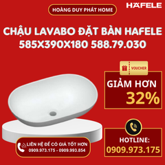 Chậu Lavabo đặt bàn KOBE 585x390x180 Hafele 588.79.030