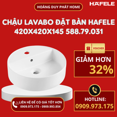 Chậu lavabo đặt bàn SAPPORO 420x420x145 Hafele 588.79.031