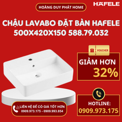 Chậu lavabo đặt bàn REGAL 500x420x150 Hafele 588.79.032