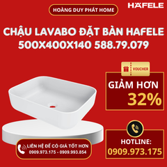 Chậu lavabo đặt bàn KOBE 500x400x140 Hafele 588.79.079