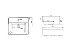 Chậu sứ bán âm 500x420x165 Hafele 588.79.081