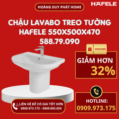 Chậu lavabo treo tường 550x500x470 Hafele 588.79.090
