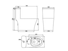 Bồn cầu một khối Hafele Sapporo II 588.79.416
