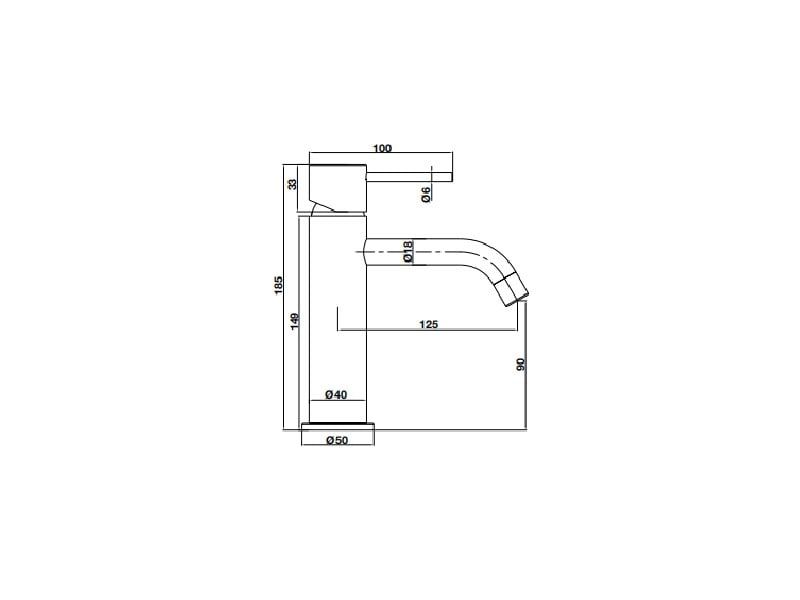 Vòi trộn RETRO 90 chrome Hafele 589.15.010