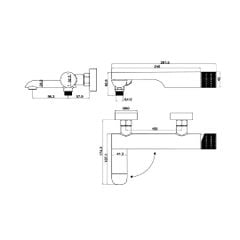 Bộ trộn nổi 2 đường nước RETRO chrome Hafele 589.15.013