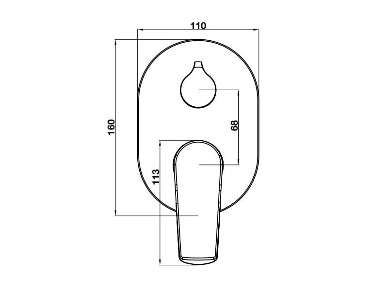 Bộ trộn âm 2 đường nước Vigor II Hafele 589.15.186