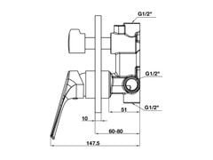 Bộ trộn âm 2 đường nước Vigor II Hafele 589.15.186
