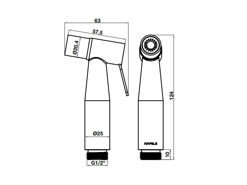 Vòi xịt vệ sinh vàng mờ RETRO Hafele 589.15.330