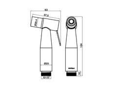 Vòi xịt vệ sinh vàng mờ RETRO Hafele 589.15.330