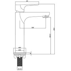 Vòi nước lạnh 150 Hafele 589.25.483