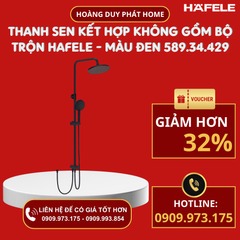 Thanh sen kết hợp không gồm bộ trộn Hafele - Màu đen 589.34.429