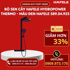 Bộ sen cây Hafele Hydropower Thermo - màu đen 589.34.923