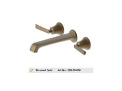 Vòi trộn gắn tường FUSION màu Brushed Gold Hafele 589.69.076