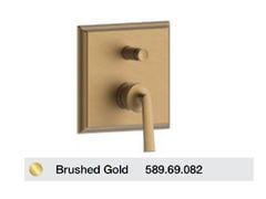 Bộ trộn âm 2 đường nước FUSION màu Brushed Gold Hafele 589.69.082