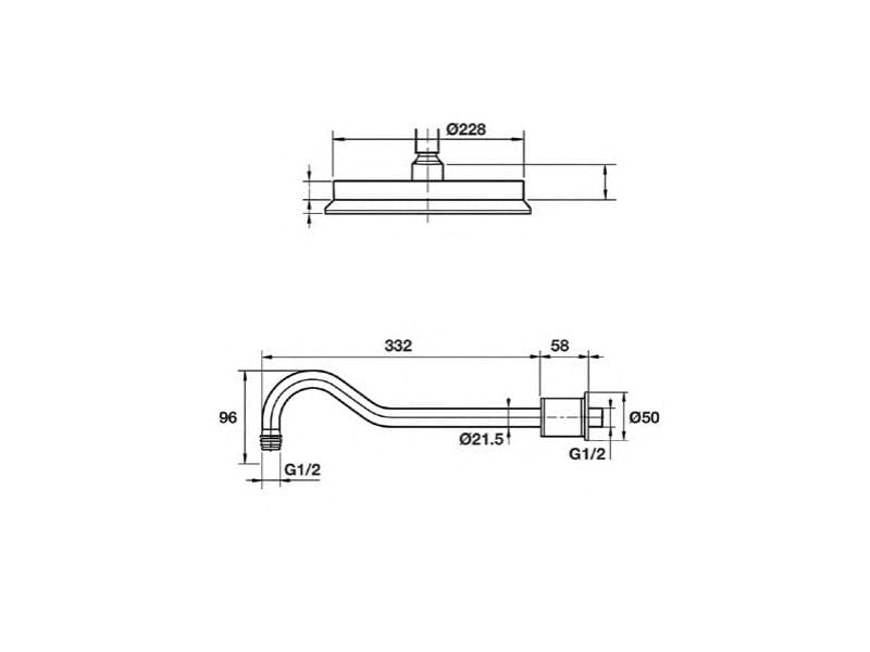 Bát sen đầu gắn tường FUSION màu Bronze Hafele 589.69.092