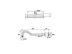 Bát sen đầu gắn tường FUSION màu Bronze Hafele 589.69.092