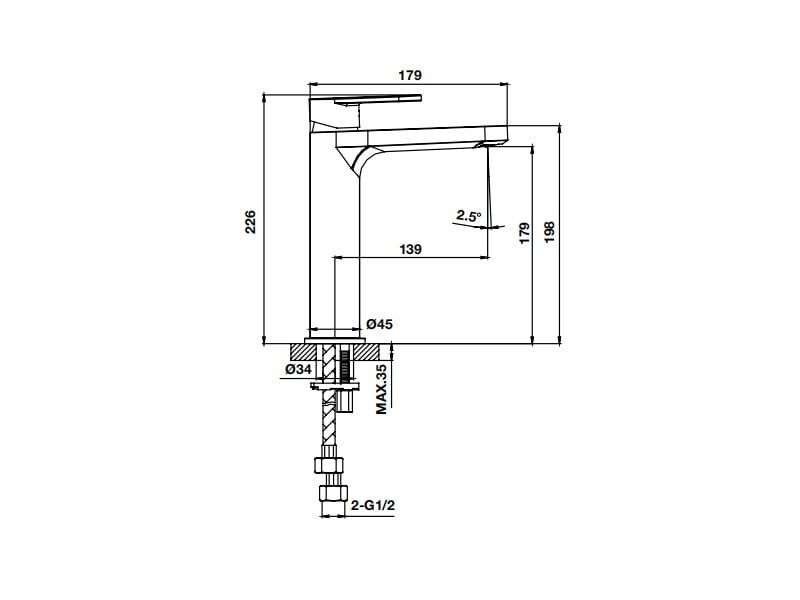 Vòi trộn VIGOR I 179 Hafele 589.69.112