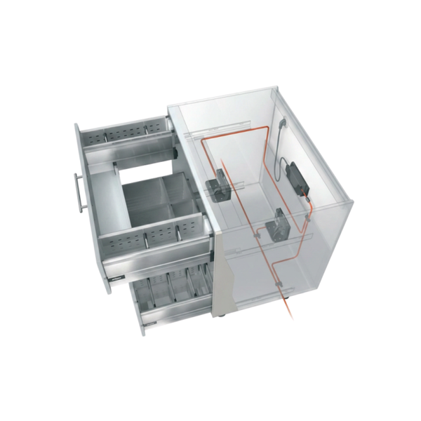 Bộ đẩy điện Blum cho 2 ngăn kéo dưới chậu rửa MERIVOBOX Z10D7301 6579379
